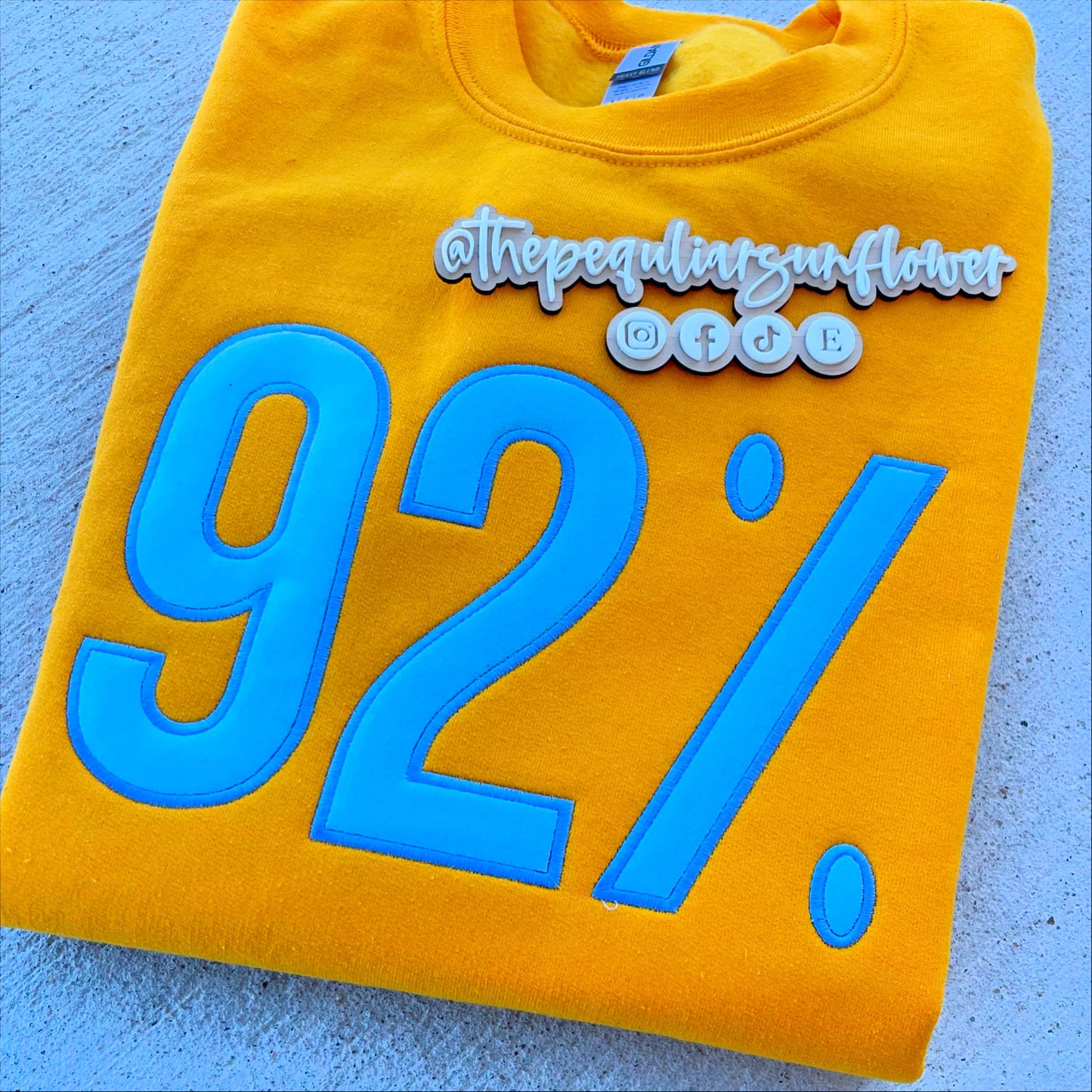 92% sweatshirt