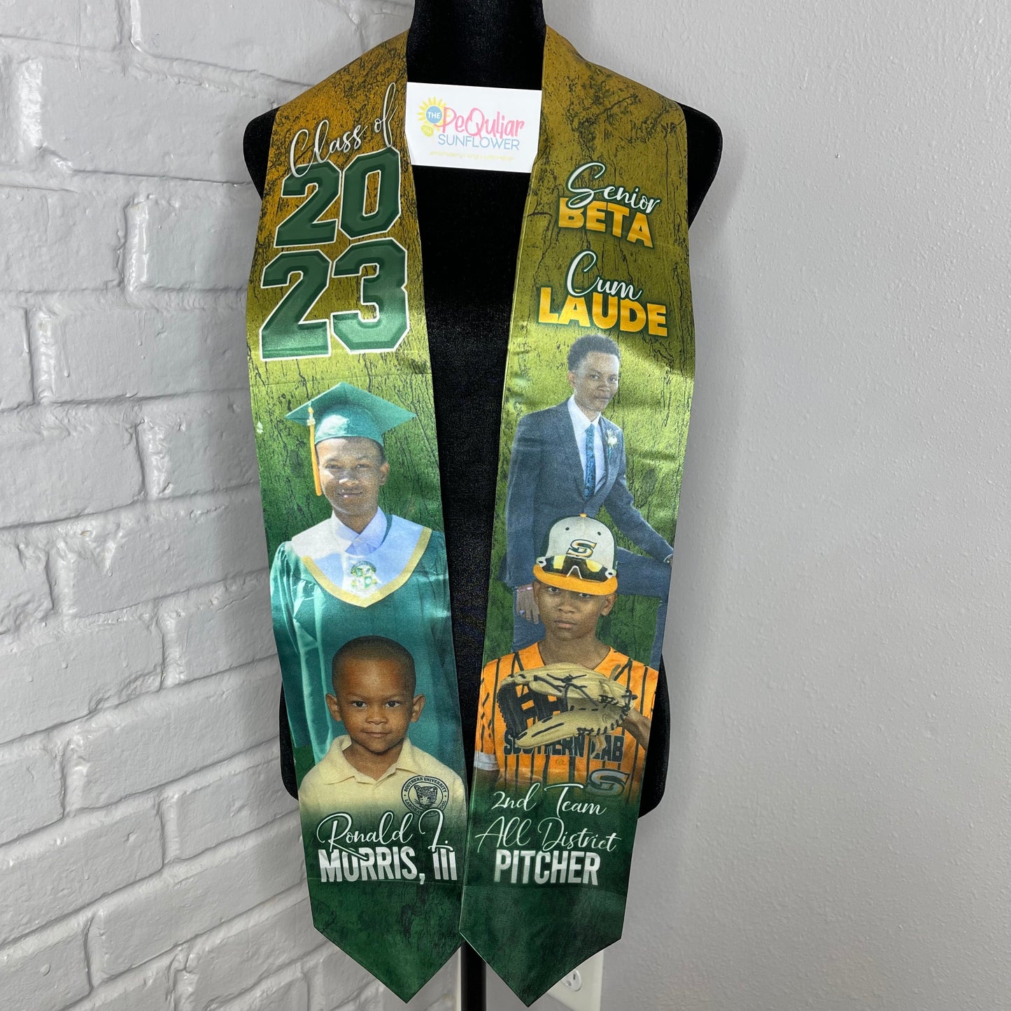 full color graduation stole