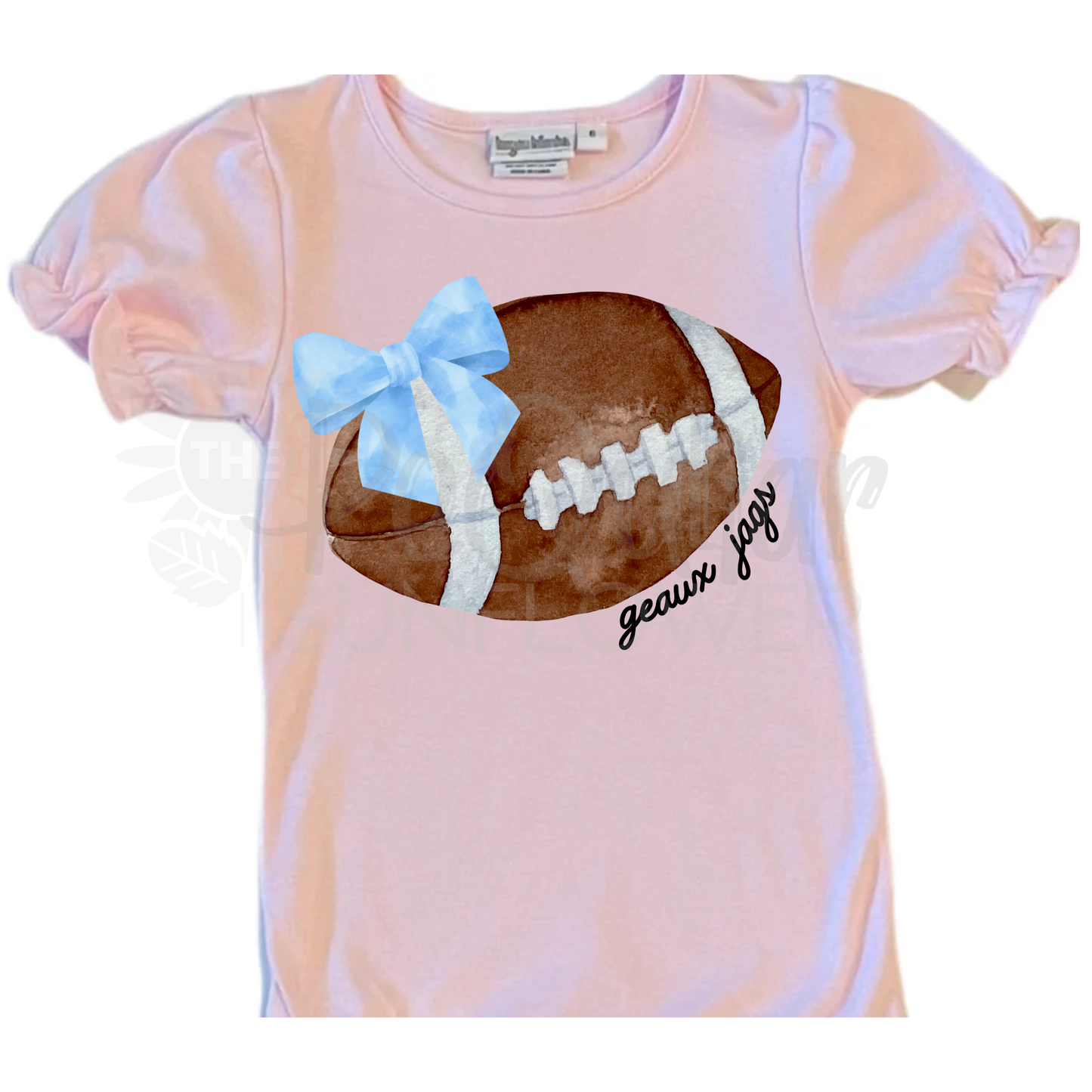 girls geaux jags ruffle shirt