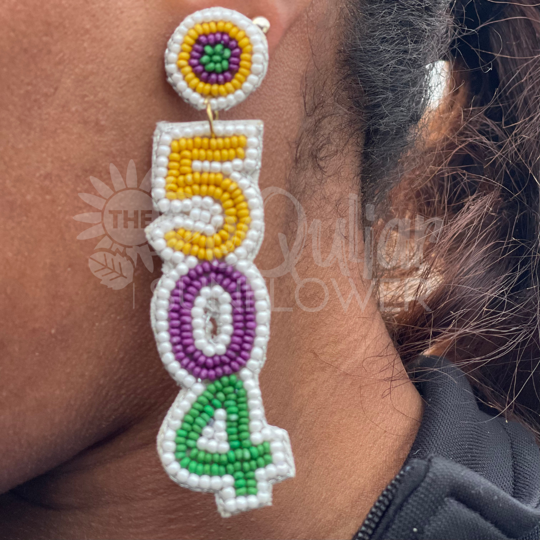 area code earrings