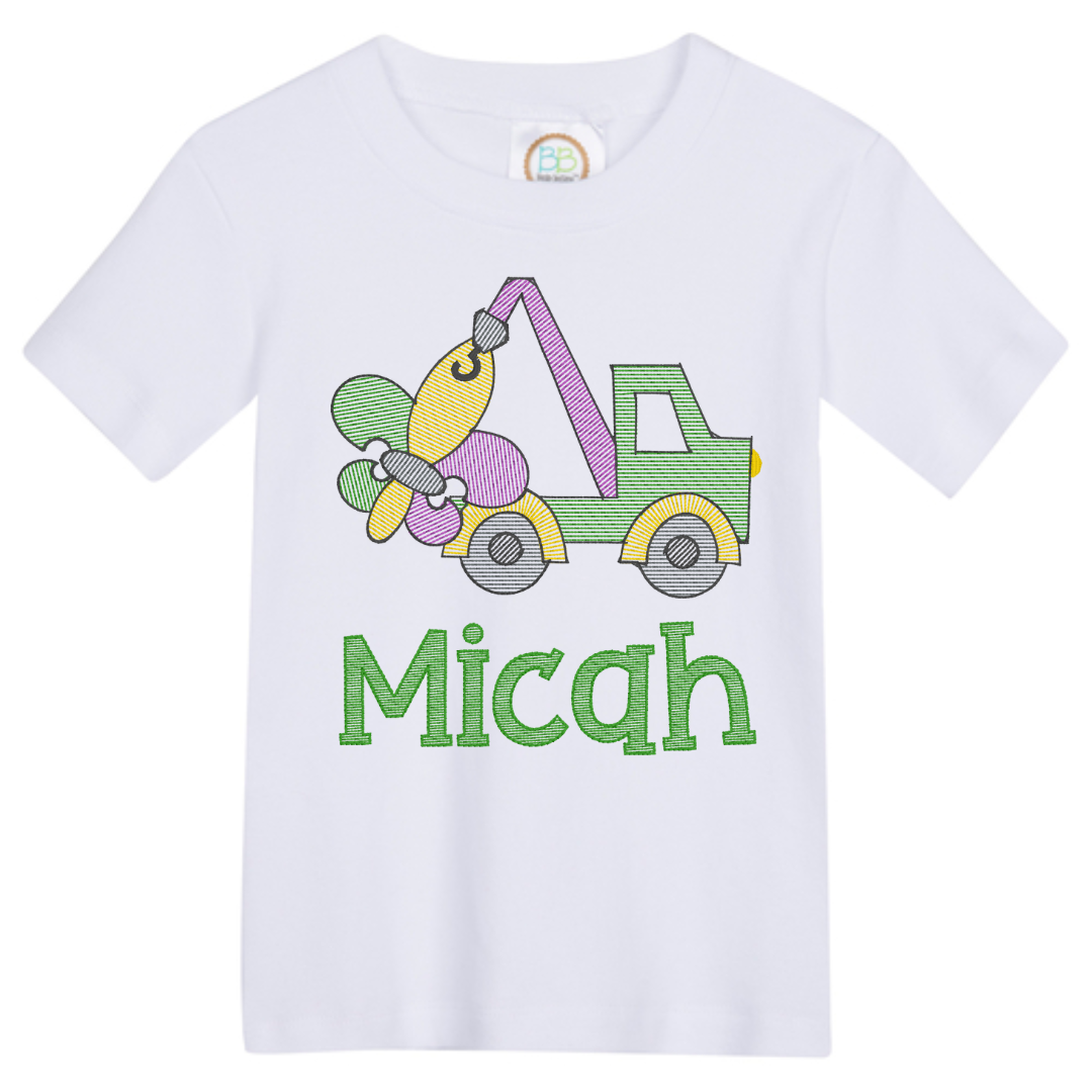 fleur de lis tow truck mardi gras shirt