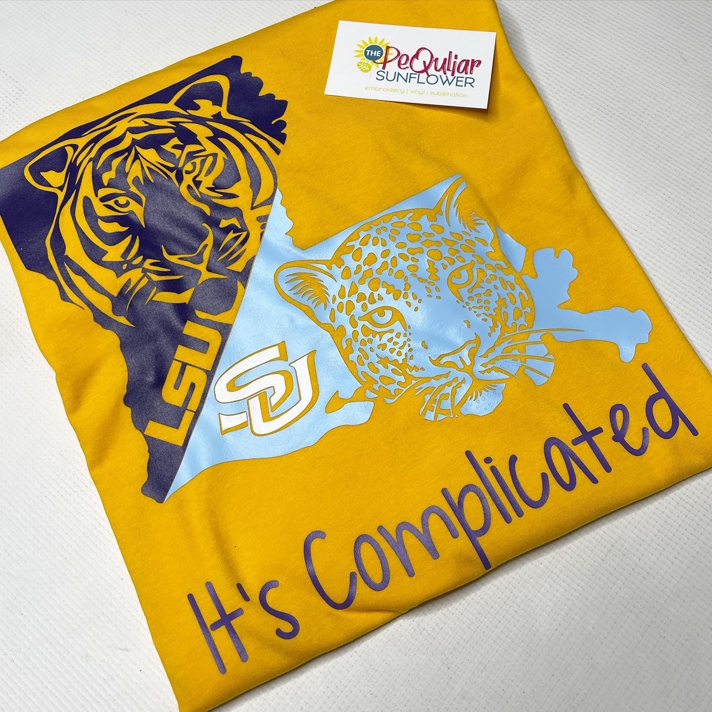SU/LSU split LA shirt