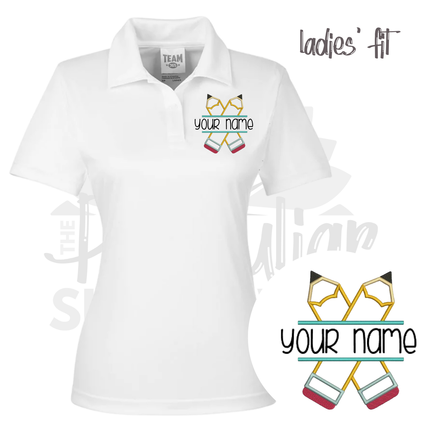 ladies fit - split pencil polo
