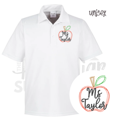 unisex - sketch apple polo