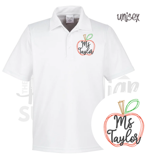 unisex - sketch apple polo