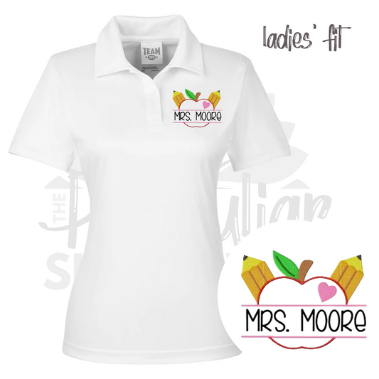 ladies fit - split apple polo