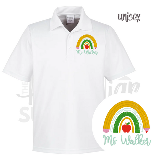 unisex - pencil rainbow polo