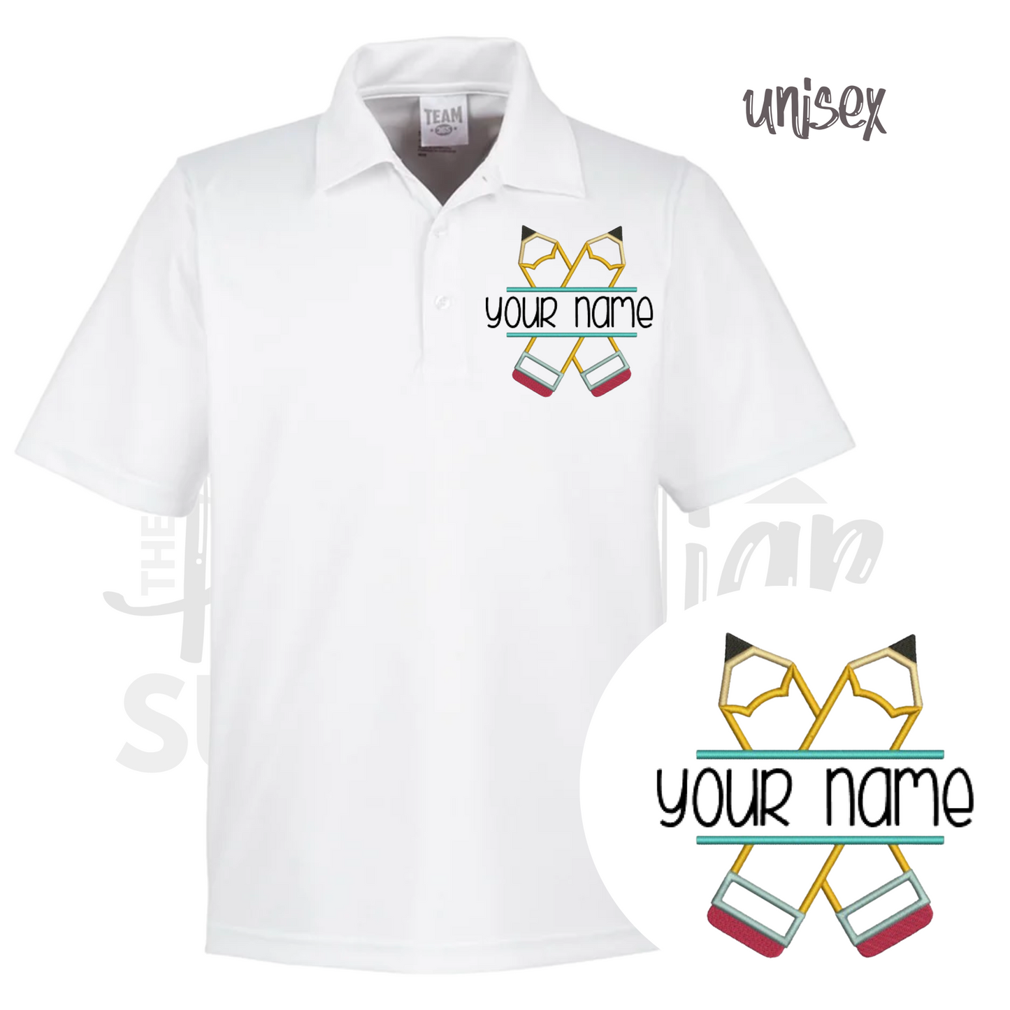 unisex - split pencil polo