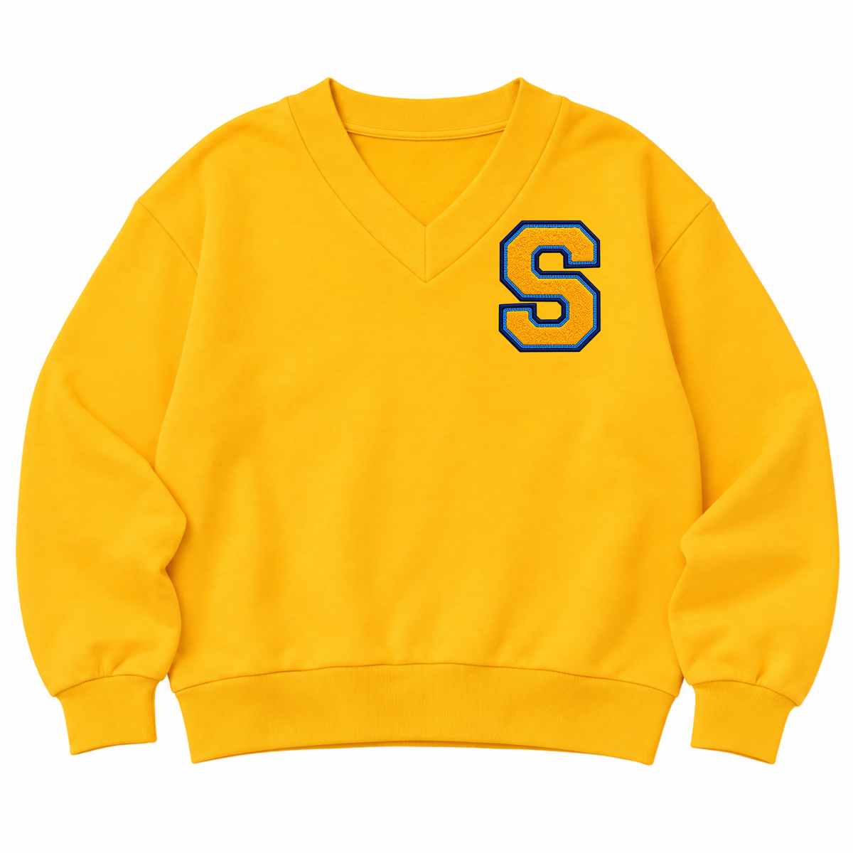 v-neck "S" sweater