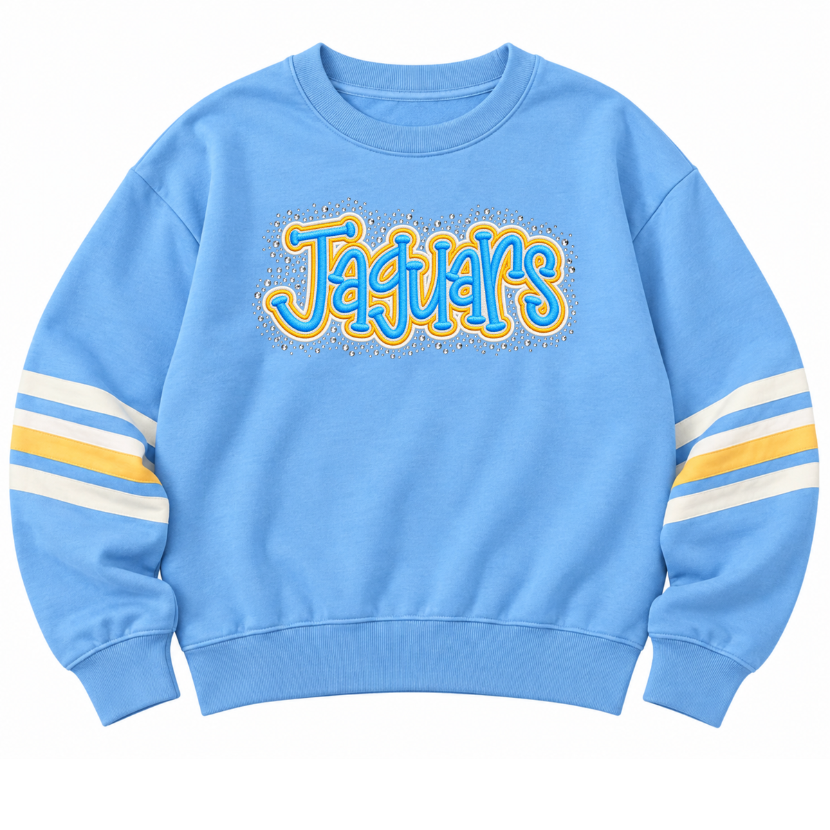 stripe sleeve Jaguars pullover sweatshirt