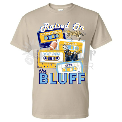 raised on the bluff