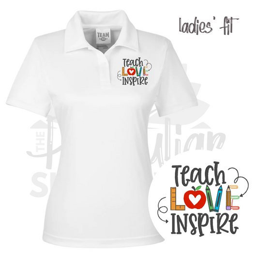 ladies fit - teach love inspire polo