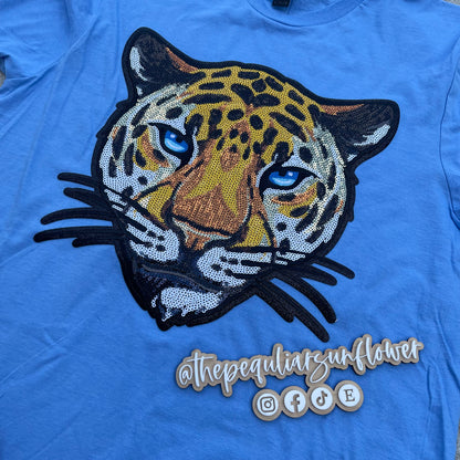 sequin jag head t-shirt