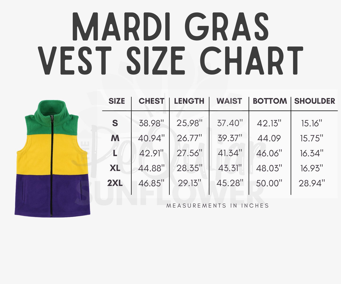 fleece mardi gras vest
