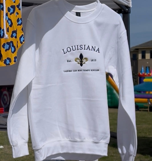 saints inspired louisiana sweatshirt
