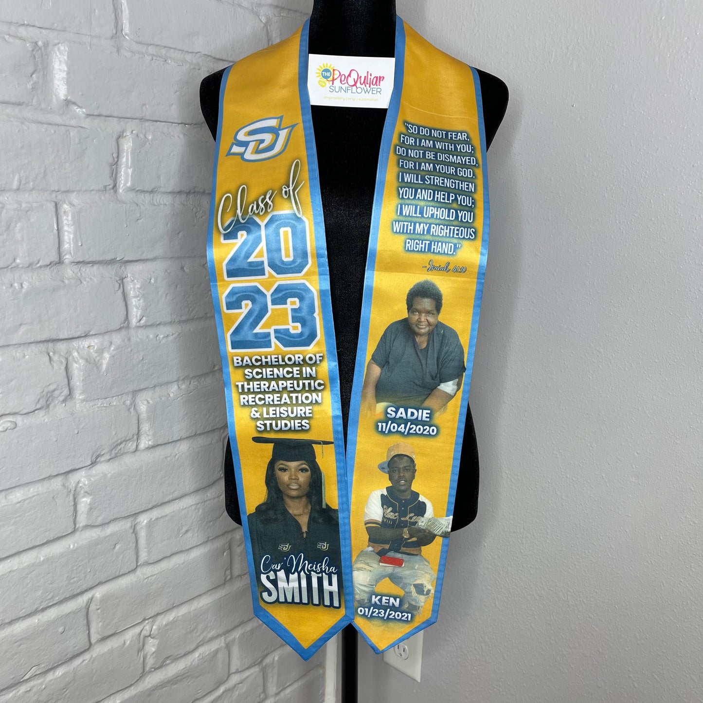 graduation stole with trim