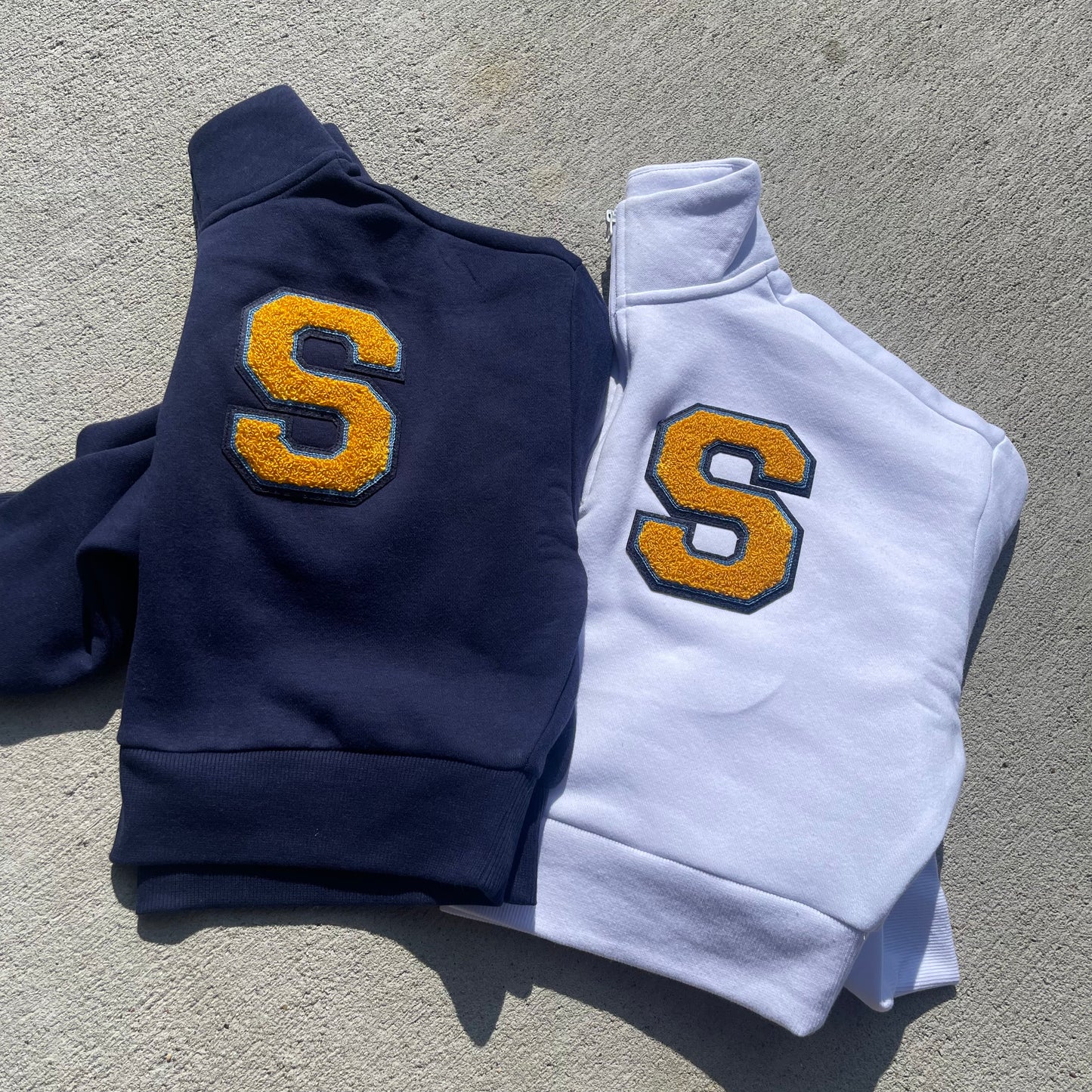 “S” cropped quarter zip