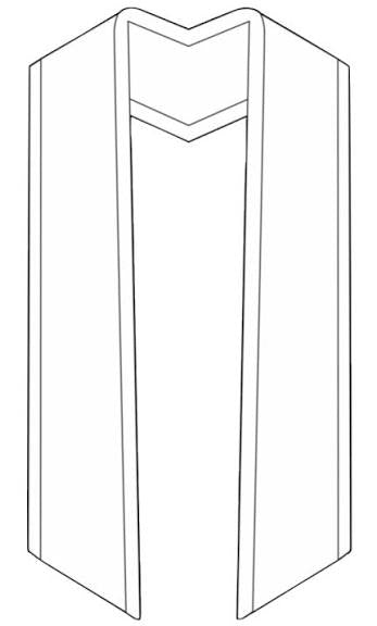 embroidered graduation stole