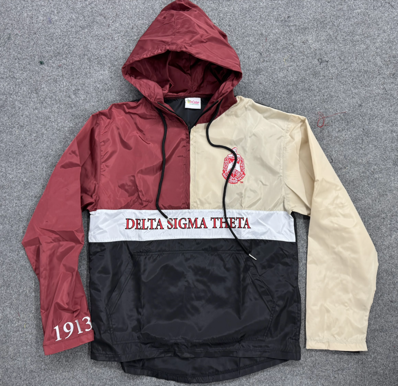 DST colorblock quarter zip windbreaker