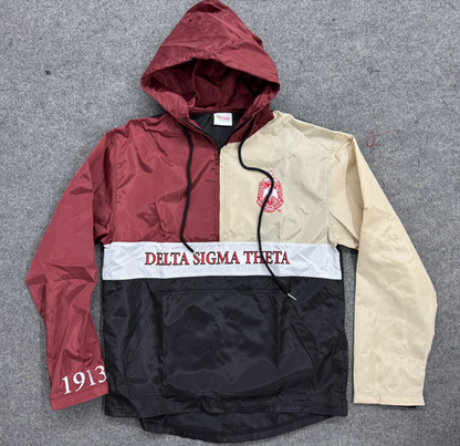 DST colorblock quarter zip windbreaker