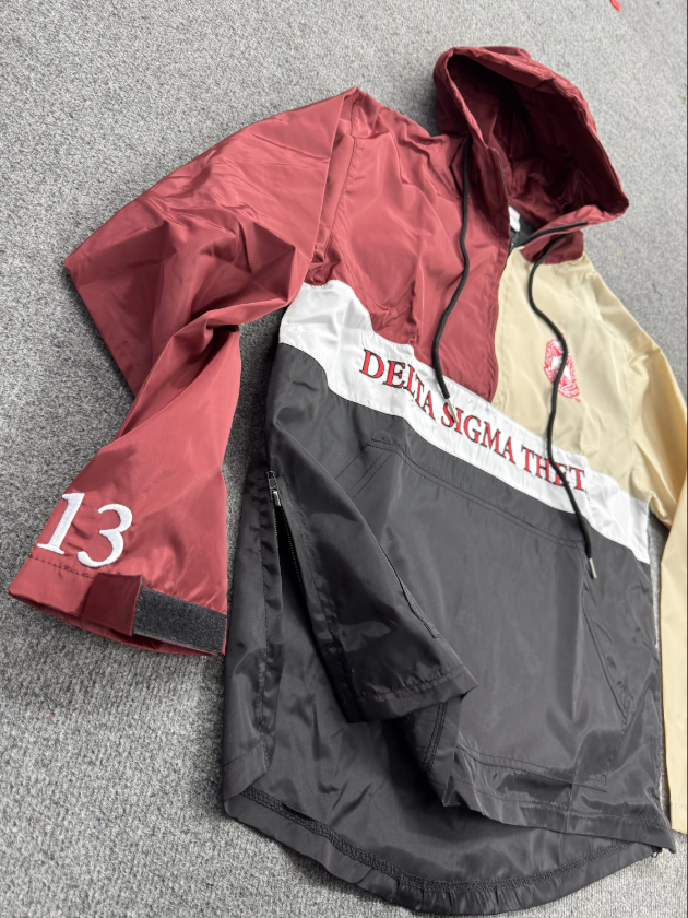 DST colorblock quarter zip windbreaker