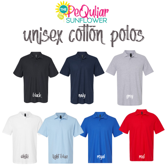 unisex - cotton branded polo