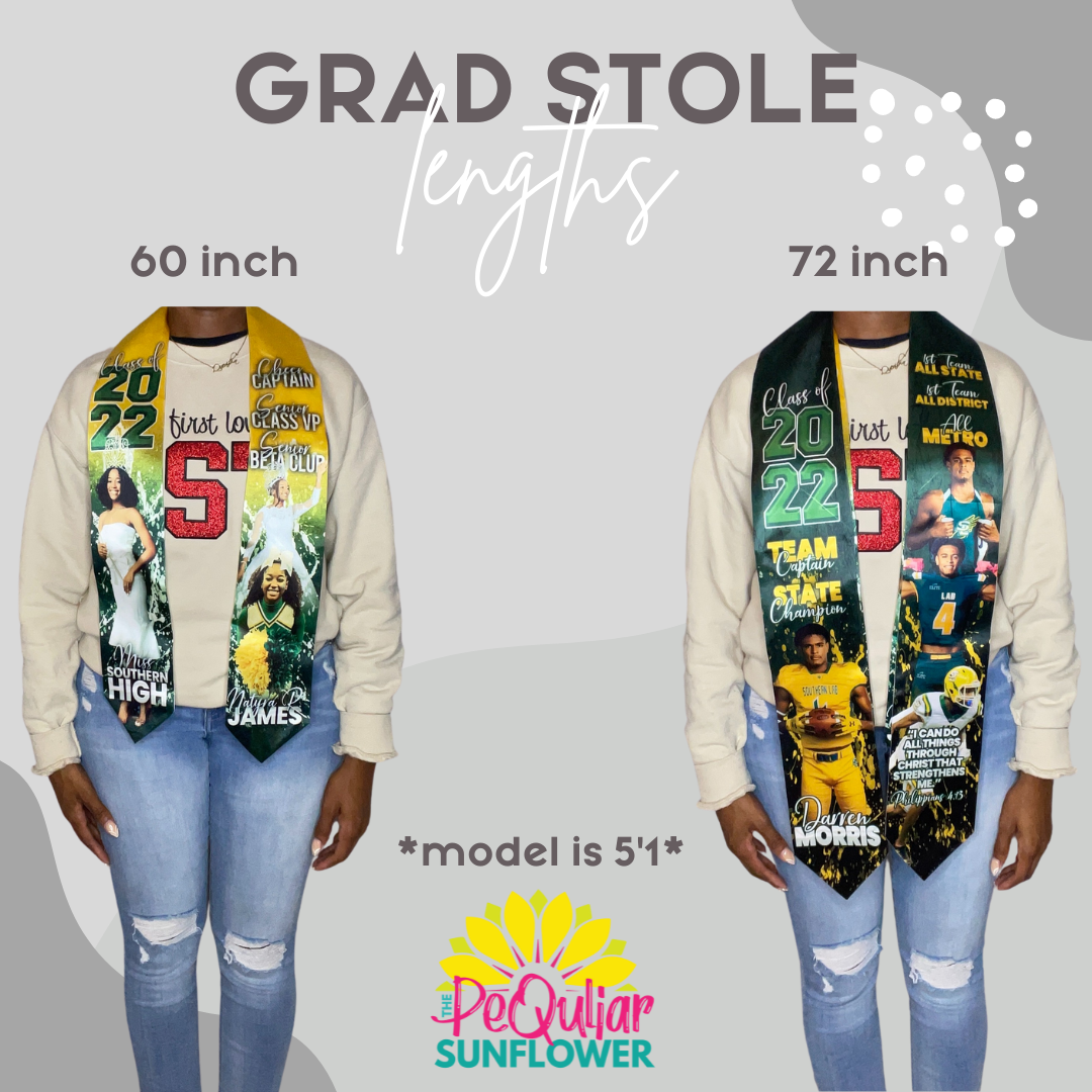 graduation stole with trim