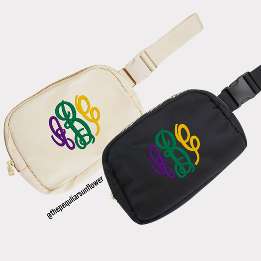 monogrammed belt bag