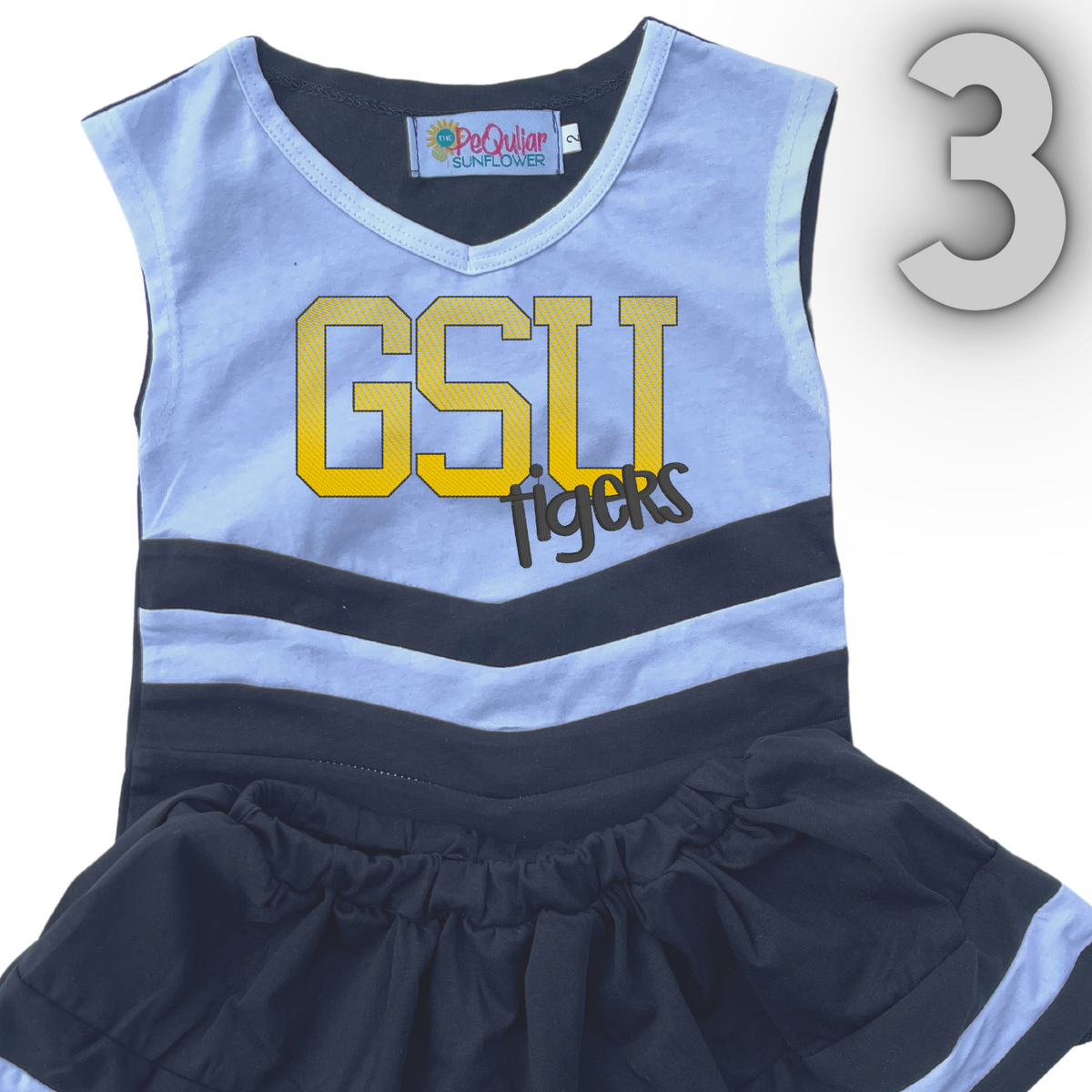 Fan Uniform black/white fan cheer uniform – The PeQuliar Sunflower, LLC