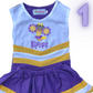 purple/gold fan cheer uniform