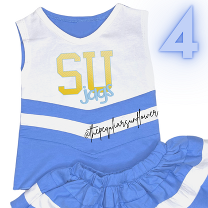 columbia/gold fan cheer uniform