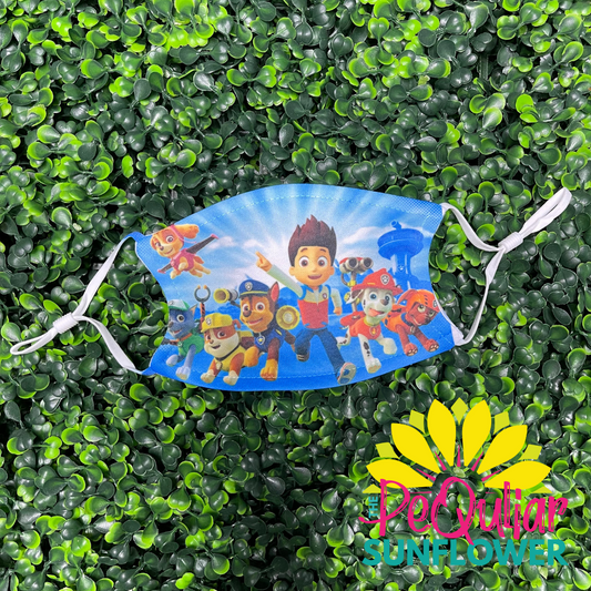 paw patrol youth adjustable face mask