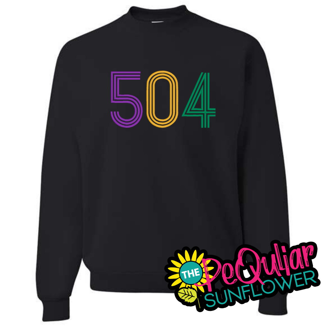 area code mardi gras sweatshirt