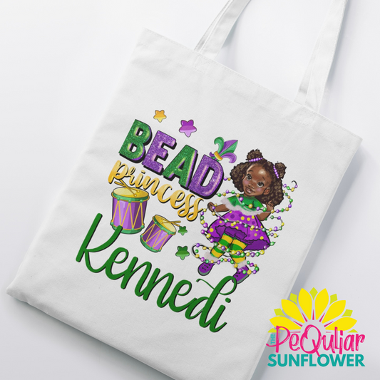mardi gras canvas tote bag