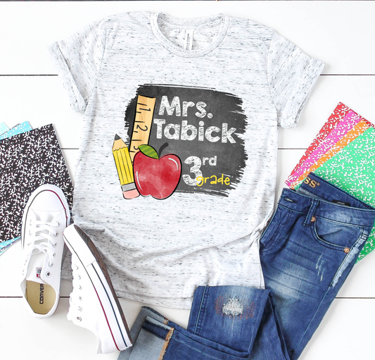 teacher chalkboard tee